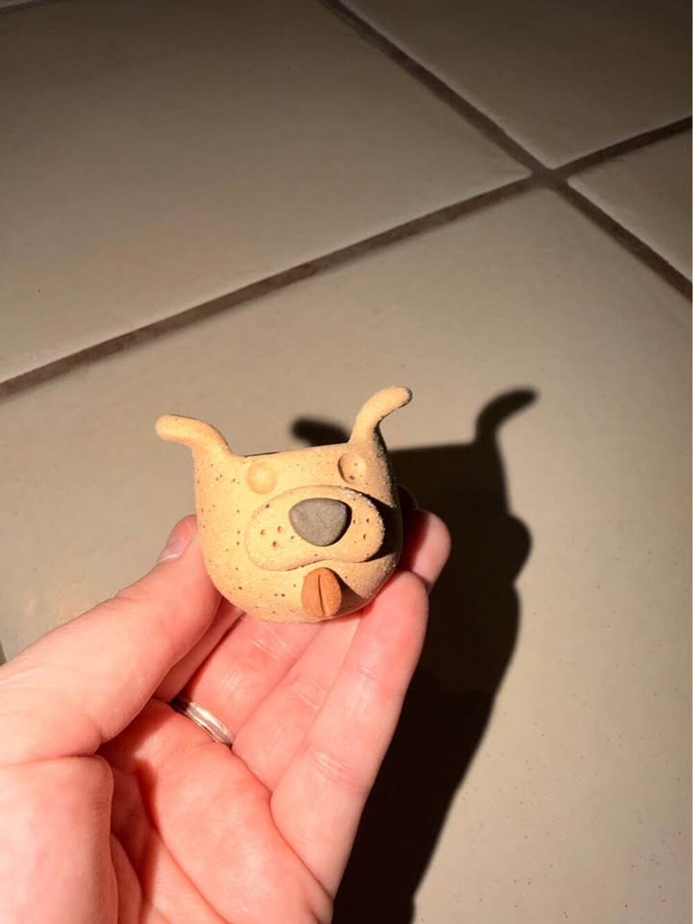 Miniature Ceramic Dog Planter